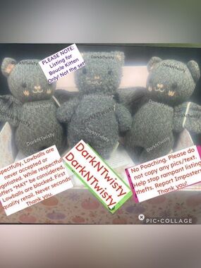 1 BNWT CUDDLE + KIND CHARCOAL BOUCLE  BLACK CAT ONLY NOT SET  PLEASE READ